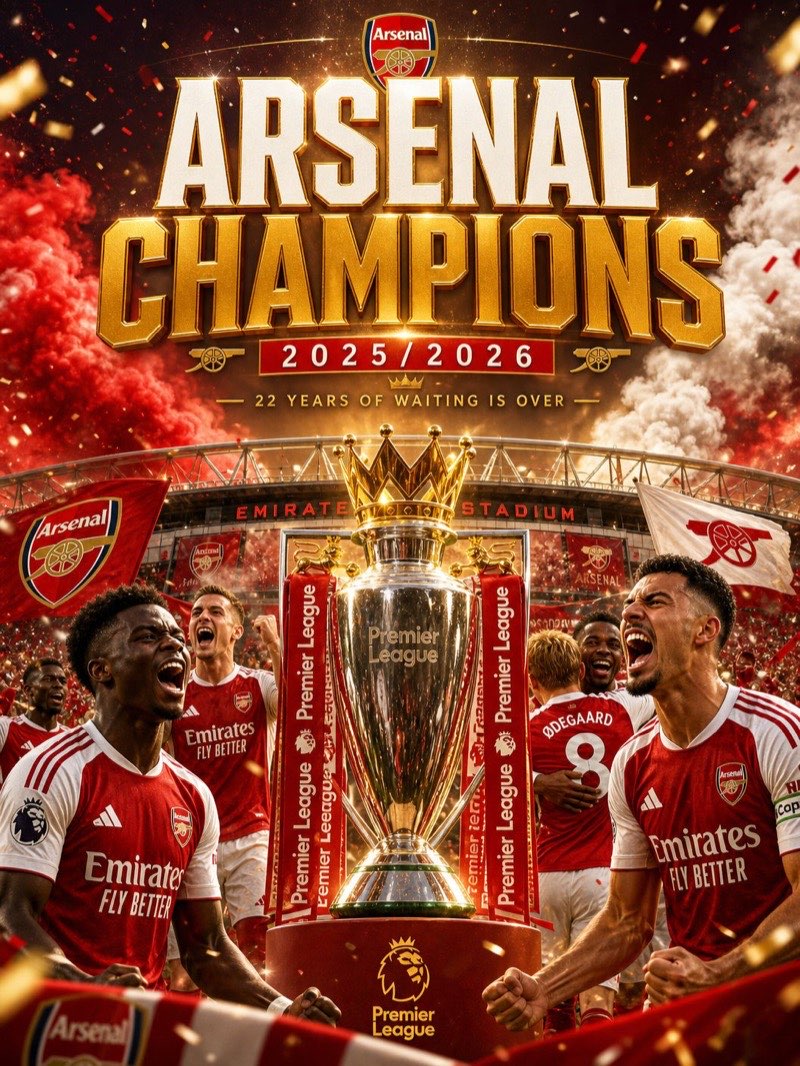 Arsenal Campeão da Premier League 2025/26