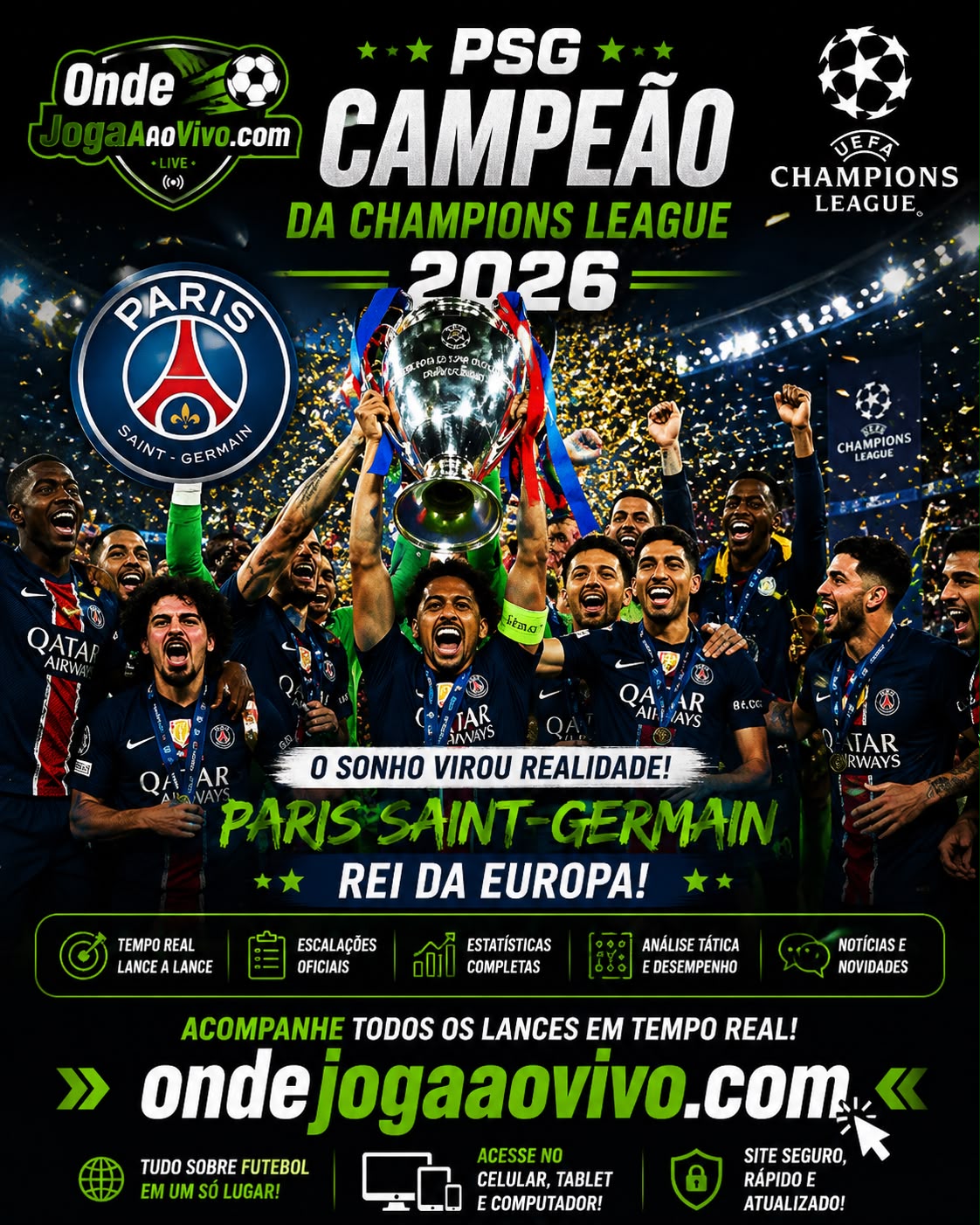 PSG Bicampeão da Champions League 2025/26